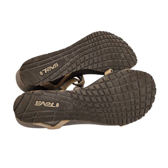 Teva Leather Universal Cabrillo Wedge Heel Open Toe Strappy Sandals Size 11 - Picture 2 of 5